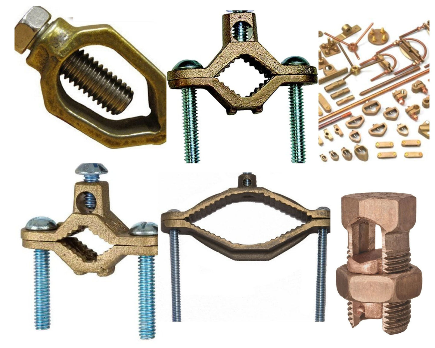 Water Pipe Ground Clamps - Size 1-1/4 to 2" Pipe Size