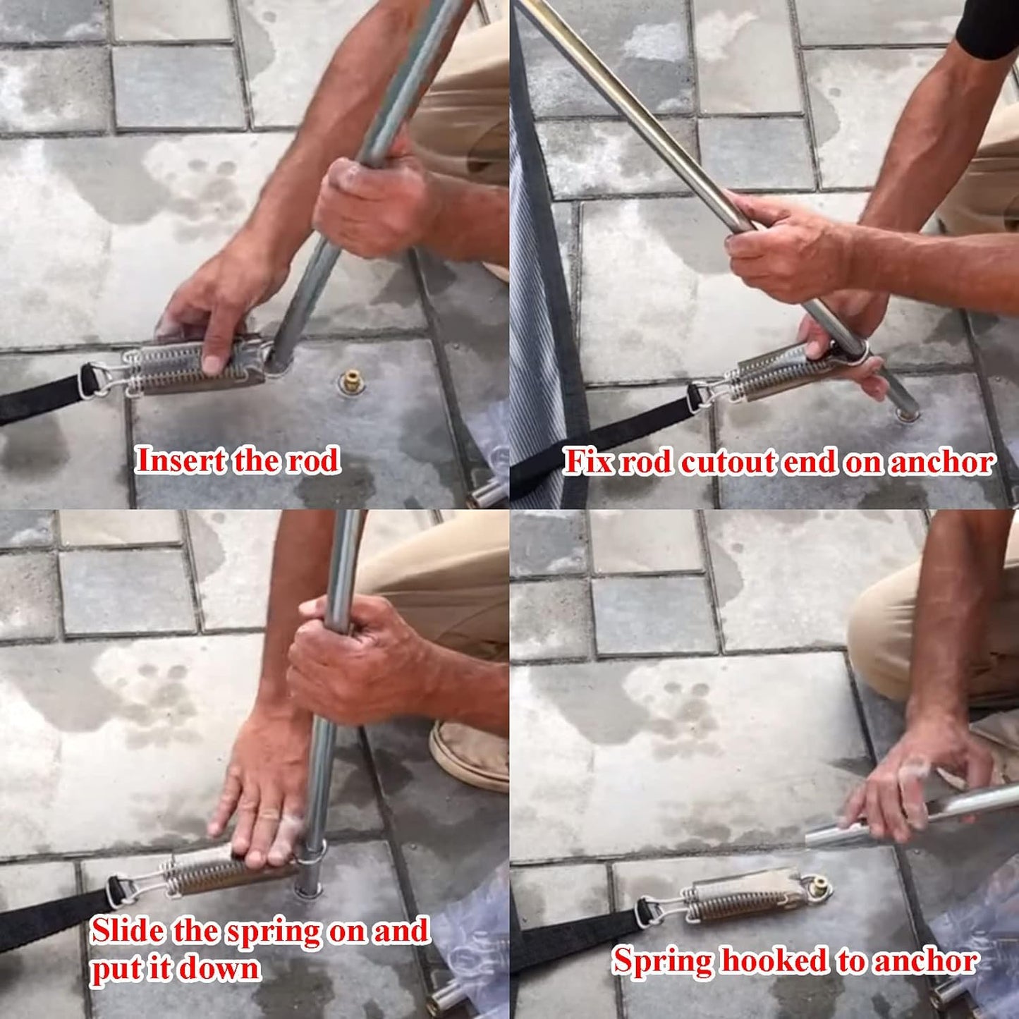 AXE 30" Installation and Removal Rod Tool Compatible with Swimming Pool Safety Anchor Cover and Stainless Steel Spring