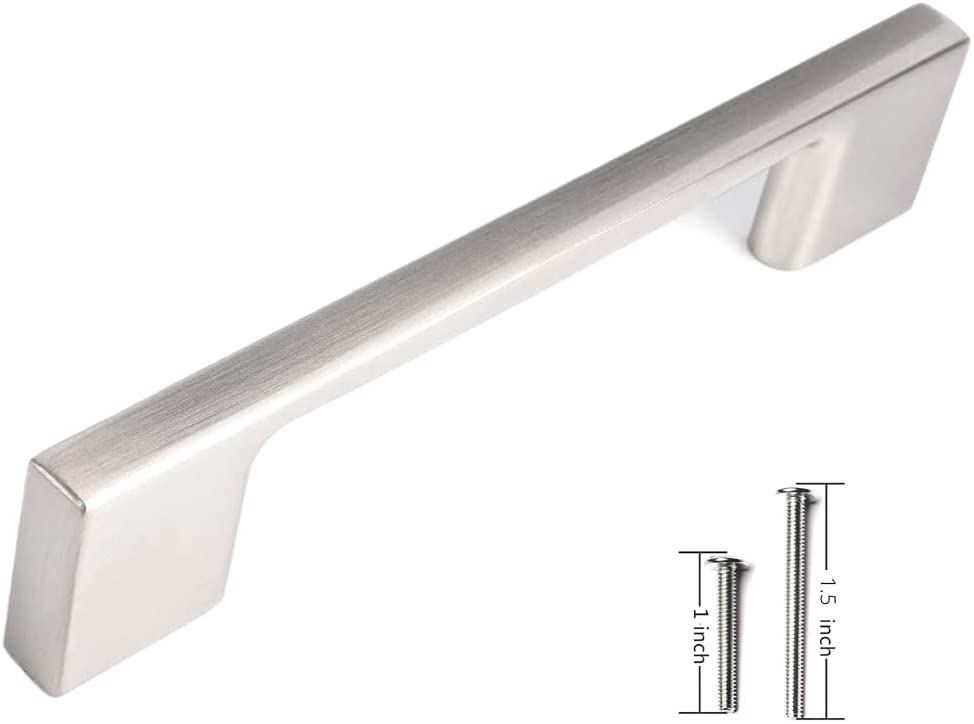 Maui - Contemporary Solid Sleek Handle Pulls for Kitchen Cabinets & Drawers -Matte Black(10 Pack)