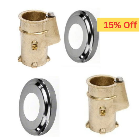 AXE Anchor & Escutcheon Pool Rail Set, 4-Inch Anchor for 1.90-Inch Outer Diameter