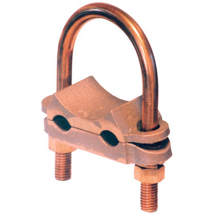 U BOLT PIPE TO CABLE CLAMP - Cable Rod/Tube Ground Connector (Sizes 1/2, 3/4, 1 Inch)