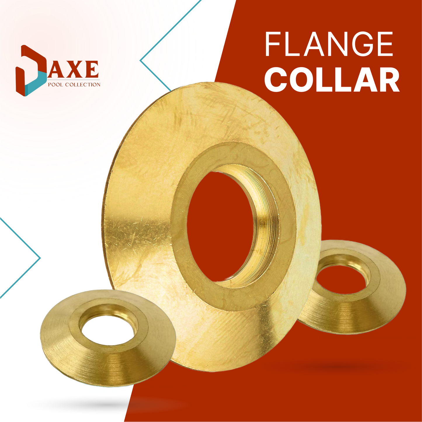 AXE - Swimming Pool Cover Brass Anchor Collar/Beauty Ring (10 Pack)