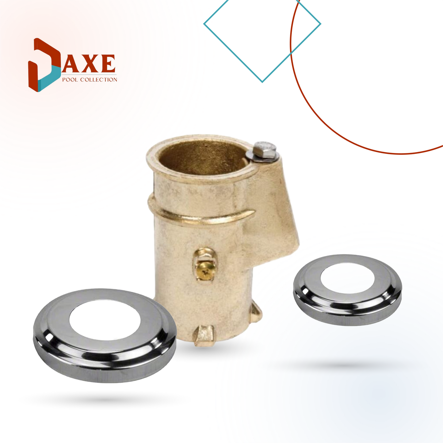 AXE Anchor & Escutcheon Pool Rail Set, 4-Inch Anchor for 1.90-Inch Outer Diameter