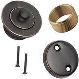 Maui - Bathtub Tub Drain Assembly, Conversion Kit, Trim Waste Overflow Face Plate (Brushed Nickel OR Oil Rubbed Bronze)