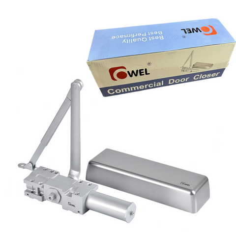 OWEL Extra Heavy Duty/UL Listed Commercial Automatic Door Closer, Cast Iron Body & Forged Steel Arm with Adjustable Speed, ANSI Certification and 3hours fire ratings
