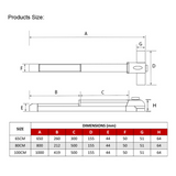 OWEL Stainless Steel Commercial Door Push Bar, Panic Exit bar with Exterior Lever Roller Latch, Commercial Emergency Hardware Panic Bar for Exit Doors Size 25"' or 31" (25.5 Inch)