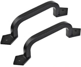 Maui - 9" Square Solid Cast Iron handle for Barn door, gate or Garage (1 Handle)