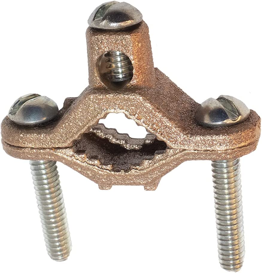 UL Listed Pipe Ground Clamps for Armored Cable- Size 1/2 to 1" with clip (20 Pack)