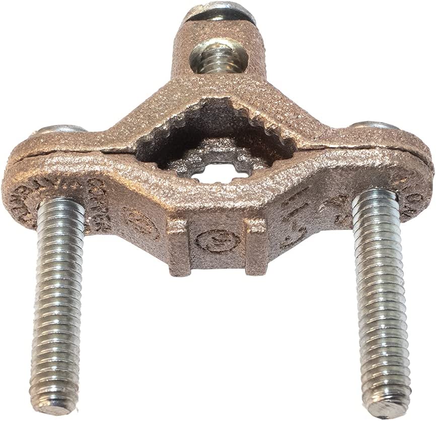UL Listed Pipe Ground Clamps for Armored Cable- Size 1/2 to 1" with clip (20 Pack)