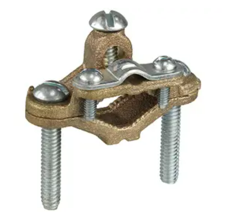 UL Listed Pipe Ground Clamps for Armored Cable- Size 1-1/4" to 2" with clip