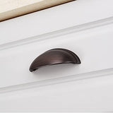 Maui - Drawer Bin Cup Pulls/Dresser Pulls for Cabinets Oil Rubbed Bronze 3inch (10 Pack)