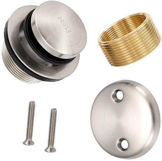 Maui - Tip Toe Style Bathtub Tub Drain Assembly Conversion Kit, All Brass Construction