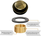 Maui - Tip Toe Bathtub Tub Drain Assembly Conversion Kit, All Brass Construction (ORB or Brushed Nickel)