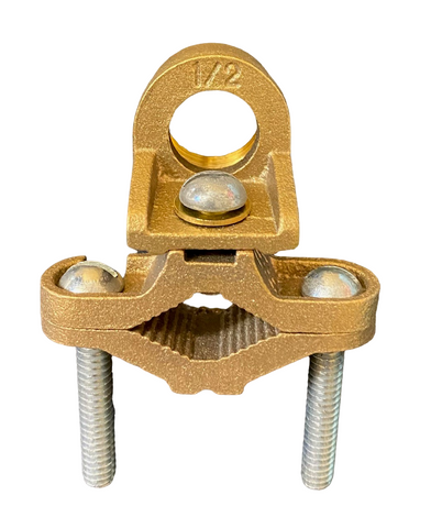 Pipe Ground Clamps with hub. Pipe Size 1-1/4" to 2" with 1/2" hub (25 Pack)