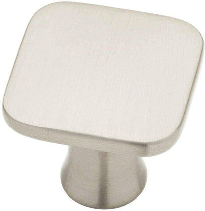Maui - Modern and Sleek [Satin Nickel & Matte Black] Cabinet Hardware Knobs (10 pack)