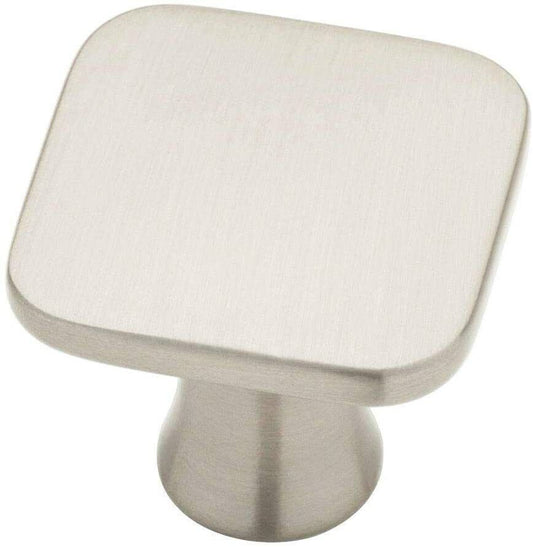 Maui - Modern and Sleek [Satin Nickel & Matte Black] Cabinet Hardware Knobs (10 pack)