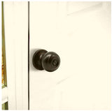 Maui - Privacy Door Knob (Tubular Bathroom Lock) Satin Nickel & Oil Rubbed Bronze