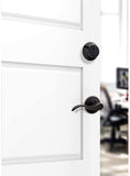 Maui - Wave Style Door Lever [Lock with Three Keys] for Office or Front Door (Satin Nickel OR Oil Rubbed Bronze Entrance & Deadbolt)