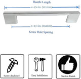 Maui - Contemporary Metal [Satin Nickel OR Chrome Finish] Handle Pulls for Kitchen, Bedroom & Office Furniture (10 pack)