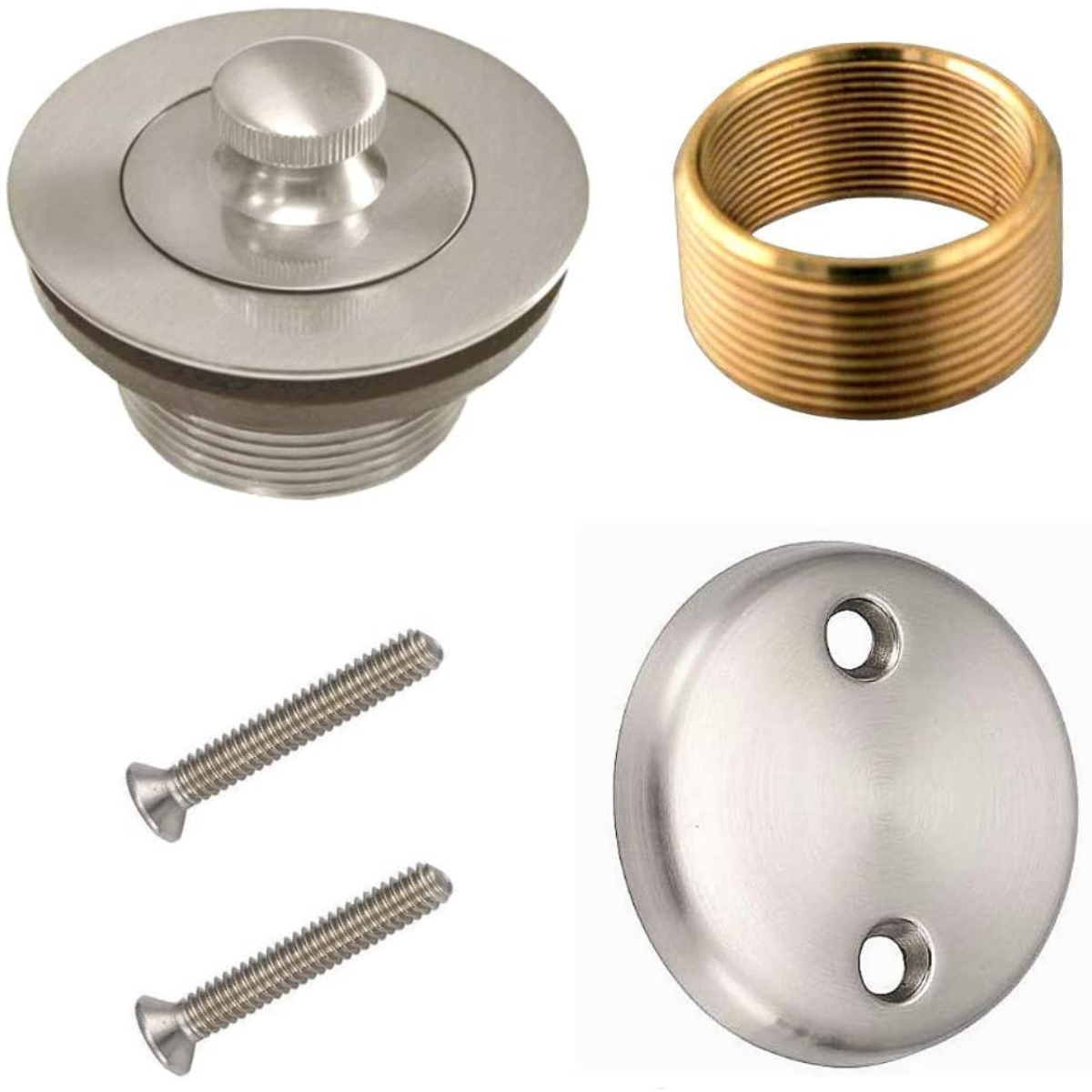 Maui - Bathtub Tub Drain Assembly, Conversion Kit, Trim Waste Overflow Face Plate (Lift & Turn Style))