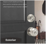 Maui - Privacy Door Knob (Tubular Bathroom Lock) Satin Nickel & Oil Rubbed Bronze