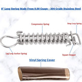 AXE - 8 Inch Swimming Pool Cover Stainless Steel Spring (5 Pack)