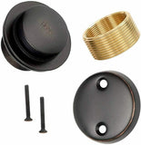 Maui - Tip Toe Style Bathtub Tub Drain Assembly Conversion Kit, All Brass Construction (ORB/Brushed Nickel/Chrome))