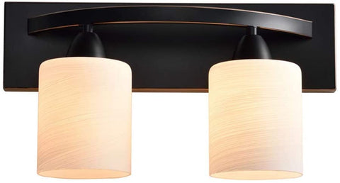 Modern Vanity Bath Light Bar Interior Lighting Fixtures Modern Glass Shade - 2Lamps (ORB)