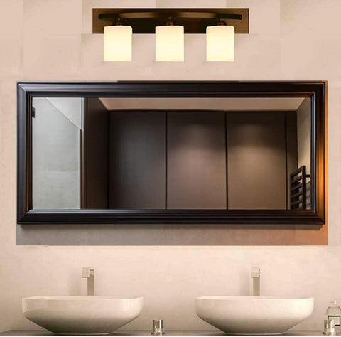 Modern Vanity Bath Light Bar Interior Lighting Fixtures Modern Glass Shade - 3Lamps (ORB)