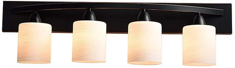 Modern Vanity Bath Light Bar Interior Lighting Fixtures Modern Glass Shade - 4Lamps (ORB)