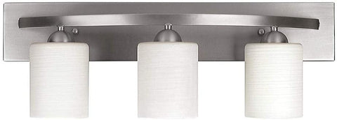 Vanity Bath Light Bar Interior Lighting Fixtures Modern Glass Shade - 3Lamps (Brushed Nickel)