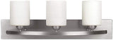 Vanity Bath Light Bar Interior Lighting Fixtures Modern Glass Shade - 3Lamps (Brushed Nickel)