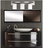 Vanity Bath Light Bar Interior Lighting Fixtures Modern Glass Shade - 3Lamps (Brushed Nickel)