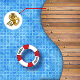 AXE -  Wood Deck Brass Anchor with Collar for Pool Safety Cover. Universal Replacement for In-ground Swimming Pool Safety Covers and Mesh Covers
